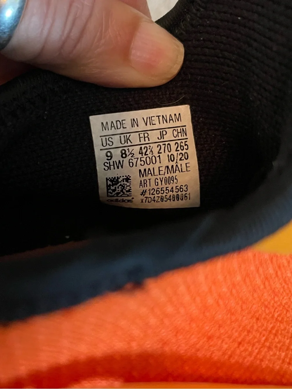 Adidas X Pharrell Williams GY0095 Orange NMD Human Race Trail Uluntu Sneakers 9